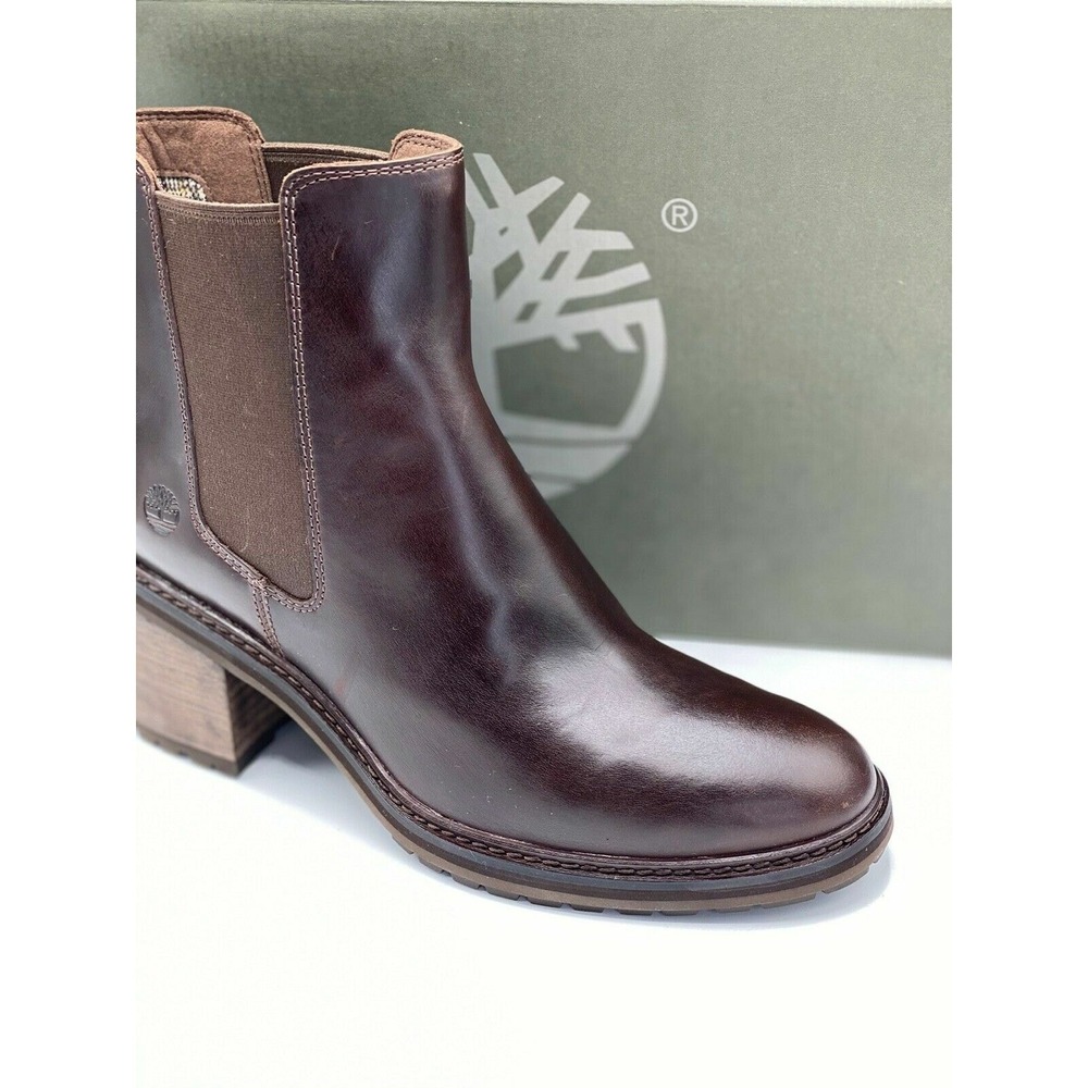 Timberland Women's High Chelsea Boots Brown Leather Size 11